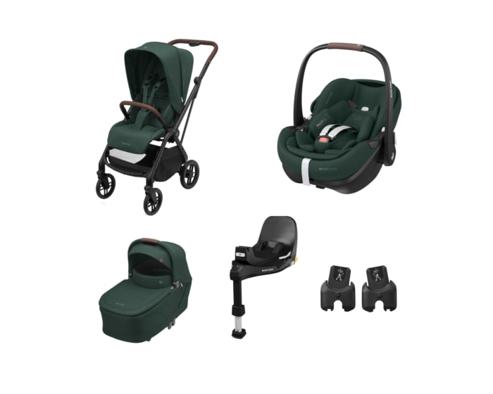 MCBS80528051120415228493003_2024_maxicosi_Leona2_Pebble_360_Sense_FF360pro_Adapters_Twillicgreen